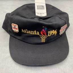 Atlanta 1996 Olympic Hat With 2 Pinbacks: Bellsouth And Volleyball