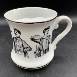 Vintage Porcelain Mustache Cup, Made In Japan