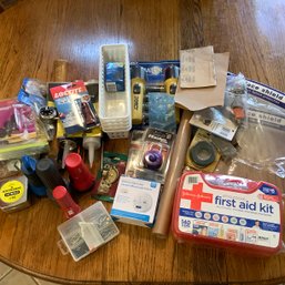 Hardware Lot: Flashlights, New First Aid Kit, Organizer Baskets, New Master Lock, New Brown Wrap Paper