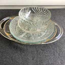Glass Divided Bowls And Platters