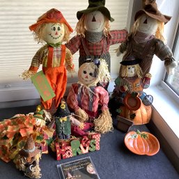 Halloween Decor, Scarecrows, Spooky Sounds CD From Martha Stewart , Pampered Chef Pumpkin Dish
