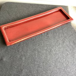 Pottery Barn Long Glazed Tray To Use With Pillar Candles, 23 Inch X 7.5 Inch