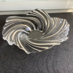Large Swirl Art Glass Platter