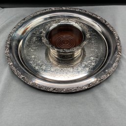 Silver Plated Wine Coaster And Tray