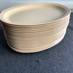 20 G.E.T. Melamine Oval Dinner Plates, Perfect For Restaurant, Catering Or Home Use