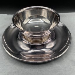 Gotham Silver Plated Bowl With Plate