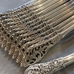 Reed And Barton 'Florentine Lace' 77 Piece Silver Set With Case, Approx 3400 Grams Of Sterling Silver