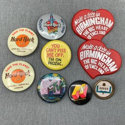 Pins From London, Birmingham England, Hard Rock Cafe, MTV