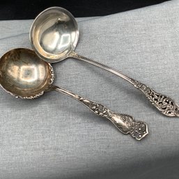 Sterling Silver Serving Spoons, One Is Reed And Barton