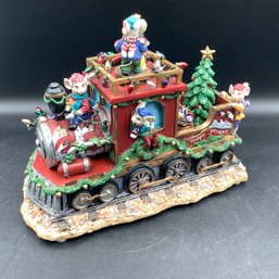 The San Francisco Music Box Company 'We Wish You A Merry Xmas' Animated Mouse Train With Box