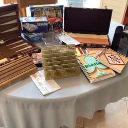 Cards, Rummikub, Backgammon And Bridge Books, Leather Card Holders, Tally Sheets, Card Holders