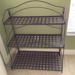 Metal Shelving Display With 3 Shelves, Foldable