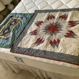 Smaller Star Quilt Machine Made, Pillow Sham Hand Sewn