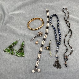 Costume Jewelry, Texas Enamel Pin, Magnetic Beads, Eyeglass String, Bangle, Earrings And Pendant
