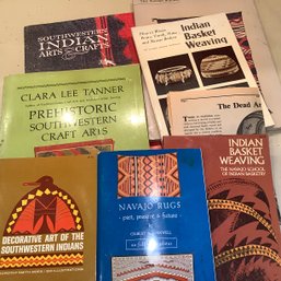 Collection Of American Indian Books On Art, Baskets, Rugs And Crafts