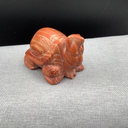 Carved Stone Turtle Sculpture, 2.5 Inches Long