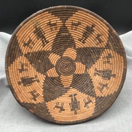 Apache Tribe Woven Basket, 11 Inch X 3 Inch