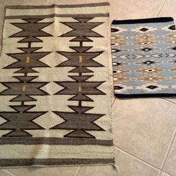 Pair Of Vintage Navajo Handmade Rugs