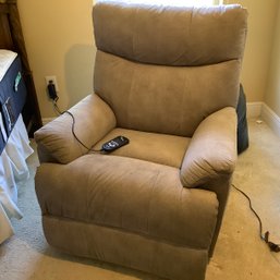 Electric Recliner And Lift Chair, Full Recline, Heat And Massage. No Stains Noted