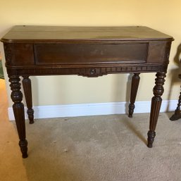 Antique Mahogany Spinet Desk With Compartments And Hiding Places