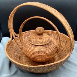 Solomon Islands Papau New Guinea Buka Baskets Set Of 2, Each Basket Takes One Month To Accomplish.