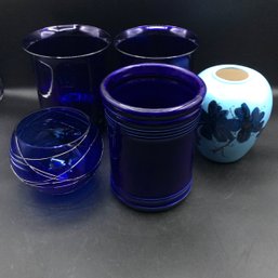 5 Contemporary Blue Vases