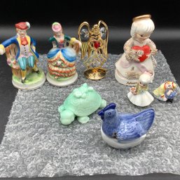 8 Piece Collector Set, Angels, Clowns, Hen On Nest, Turtle Soap, Occupied Japan S/P
