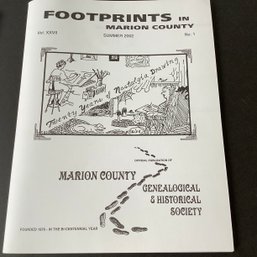 2002 Footprints In Marion County's  Genealogical And Historical Society Publication By Artist Francis Oliver