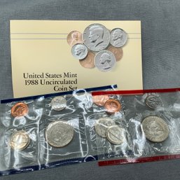 1988 US Mint Uncirculated Coin Sets, D, And P.