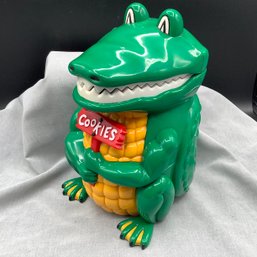 Vintage Talking Alligator Cookie Jar, 1999