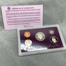 1990 US Mint Proof Coin Set With COA