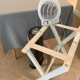 Guest Bedroom Lot: Fan, Luggage Holder, Air Purifier, Clock Radio And Weather Station