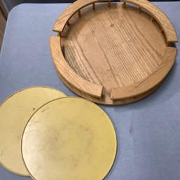 3 Lazy Susan Turntables, One Wood With Sides, 2 Plastic Rubbermaid