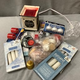 Lot Of Candles, Tea Lights, Candle Burner And Flicker Flame Candle Bulb