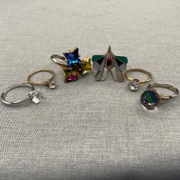 6 Rings, 4 Single Stone, One Multi Stone And One Inlay