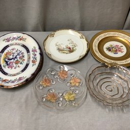 5 Decorator Plates, Vintage Bavarian, Noritake And More