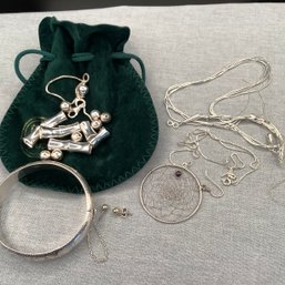 925 Sterling Silver Jewelry- All Needs Repair. Over 58 Grams