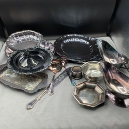 Silverplate Serving Pieces And Pewter Pieces