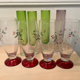 4 Mojito Glasses, 4 Holiday Glasses