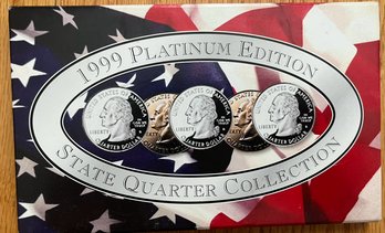 1999 State Quarter Collection Gold Edition With COA