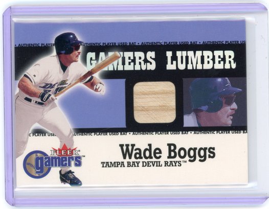 Wade Boggs Game Used Bat Baseball Relic Card