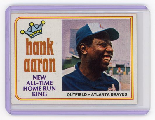 1974 Topps #1 Hank Aaron - New All-Time Home Run King Baseball Card