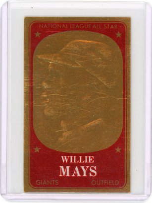 1965 Topps Embossed Willie Mays #27 Gold Foil Baseball Card