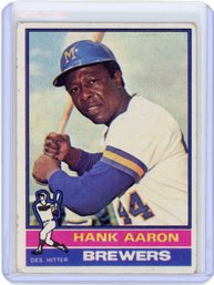 1976 Topps HANK AARON Topps Baseball Card (last Topps Card)