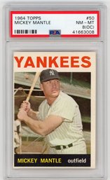 Mickey Mantle 1964 Topps Baseball Psa 8