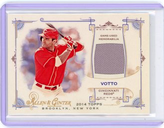 Joey Votto Game Used Memorabilia Baseball Card