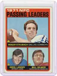 1972 Topps Roger Staubach Passing Leaders Football Rookie Card