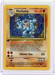 1999 Machamp 1st Edition Holo Pokemon Card