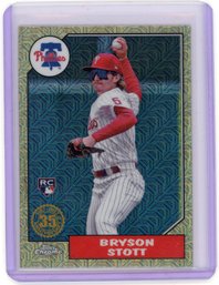 Byrson Stott Silver Pack Refractor Baseball Rookie Card