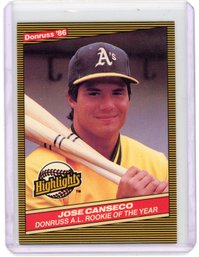 1986 Donruss Jose Canseco Baseball Rookie Card Highlights